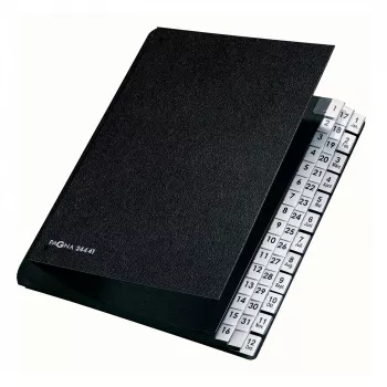 PAGNA Classic 44 skyrių stalinis dokumentų segtuvas - A4 - Juodas - Portretinis - 265 x 55 x 340 mm