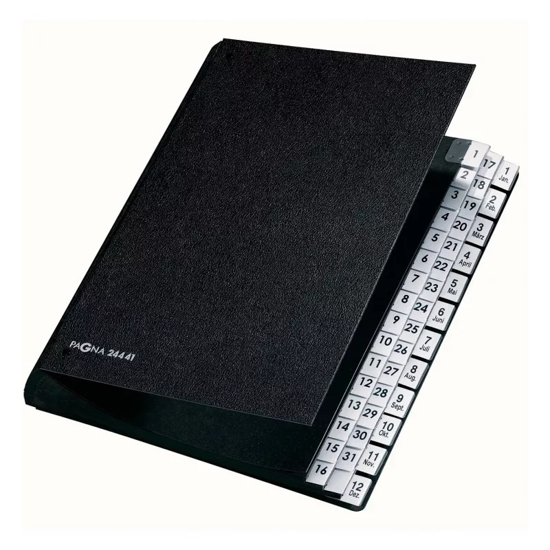 PAGNA Classic 44 skyrių stalinis dokumentų segtuvas - A4 - Juodas - Portretinis - 265 x 55 x 340 mm