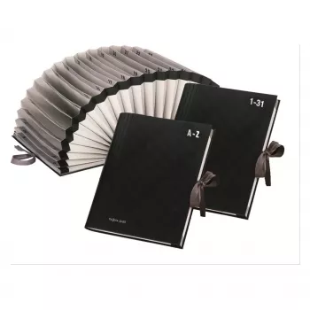 PAGNA Organizavimo aplankas A4 juodas 12 skyrių 30 mm nugarėlė 24211-04