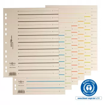 PAGNA A4 kartoniniai skirtukai 100 vnt. 180 g/m², smėlio spalvos, nepramušti 44063-09