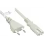 GoodConnections Euro Power Cable Euro Plug Type C (Straight) to C7/Euro 8 Socket (Straight), Grey, 0,75 mm², 1,8 m, Good Connections® (P0370-GR018)