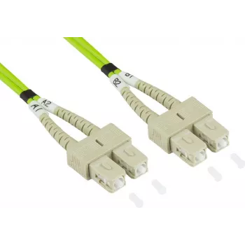 GoodConnections Alcasa LW-8075SC5 Skaidulinis šuolis 7,5 m LSZH OM5 SC Duplex Žalias