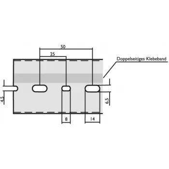 LICATEC Laidų kanalas B 25 x H 75 mm DIN 7640-1