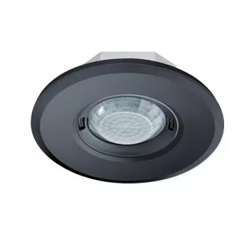 ESYLUX MD-FLAT 360i/8 ROUND BLACK lubinis PIR judesio detektorius 360° 8m buvimo 24m judesio