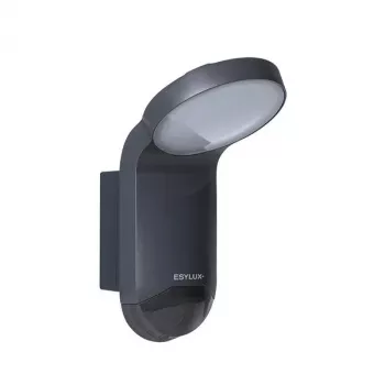 ESYLUX WILMA WL 100 OP LED lauko prožektorius 1000lm 4000K IP65 grafitas su PIR judesio detektoriumi
