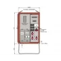 Walther-Werke Skirstomasis skydas WAV0170R1 44kVA Su skaitiklio panele, 2 RCD B tipo, 9 MCB, 4 išėjimai
