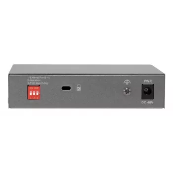 LevelOne GEP-0531 Unmanaged PoE+ Switch, 3x GE PoE+ (30W) + 1x Hi-PoE (60W), 60W Budget, Plastic Desktop