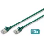 Žalias tinklo kabelis DIGITUS CAT 6A F-FTP Slim, varinis, LSZH, 1,5 m
