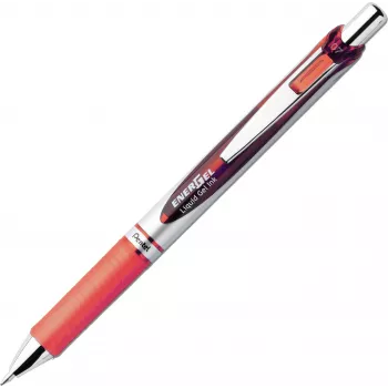 Pentel EnerGel BL77-4COL Liquid Gel Rollerball rašiklių rinkinys – 4 rašikliai (oranžinė, rožinė, šviesiai mėlyna, violetinė) 0,7 mm