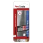 Pentel N60 Permanent Marker Chisel Tip 4-Pack Assorted Colours Black, Blue, Red, Green
