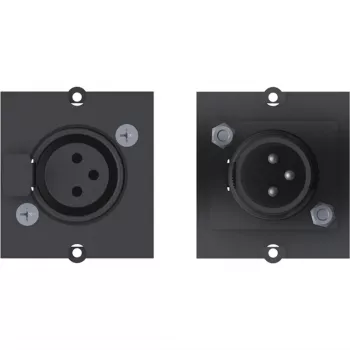 Bachmann Modular Faceplate Snap-In 3-Pin XLR Female Black