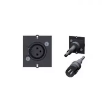 Bachmann Modular Faceplate Snap-In 3-Pin XLR Female Black