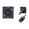 Bachmann Modular Faceplate Snap-In 3-Pin XLR Female Black