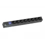 Bachmann BN0500 19 inch 1U 8x Schuko PDU 2m Schuko Plug 230V 16A