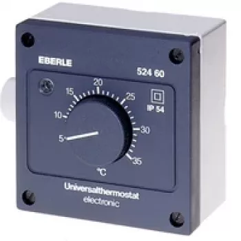 Eberle Controls AZT-A 524 510 Kambario termostatas – juodas, IP54, 5-35°C, 230V AC