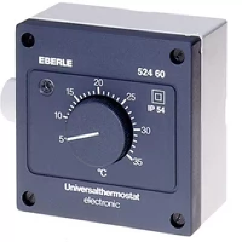 Eberle Controls AZT-A 524 510 Kambario termostatas – juodas, IP54, 5-35°C, 230V AC