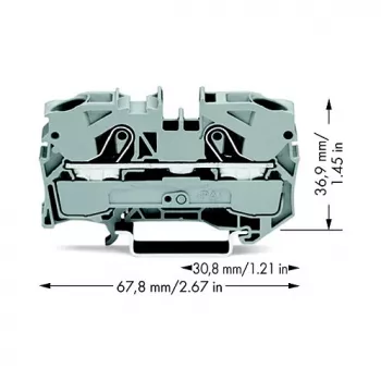 WAGO 2010-1201 Praeinanti jungiamoji gnybtų juosta, 10 mm², 800 V, pilka