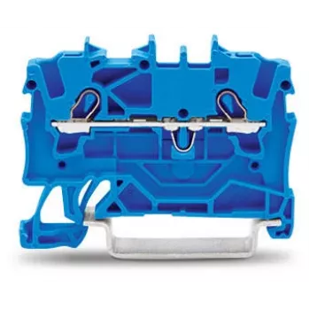 WAGO 2001-1204 4-Conductor Push-in CAGE CLAMP Terminal Block, Gray, 500V, 24A, 0.25-2.5 mm², DIN-Rail Mount