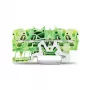 WAGO 2002-1407 4-Conductor Protective Conductor Terminal Block 0.25-2.5 mm² 4 mm² Green-Yellow