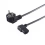 S CONN Maximum Connectivity Mains Power Cable 90° Angled CEE 7/7 to C13 1,8m Black