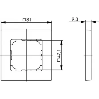 Telegärtner B00004A0024 Sieninis Tinklo Lizdo Rėmelis 8 Prievadų Baltas 81x81mm