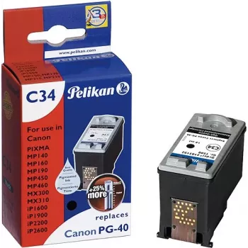 Pelikan Perdirbtas Kasečių Kasetė Canon PG-40 (Juoda, Didelės Išeigos)