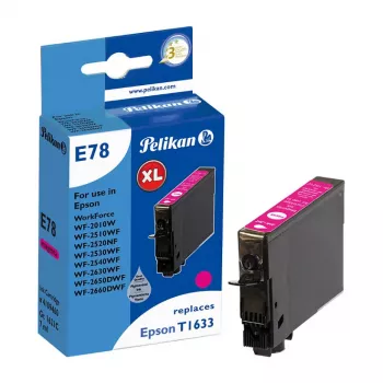 Pelikan suderinama rašalo kasetė, skirta Epson T1633, rausvai raudona (3,1 ml) – 1 vnt.
