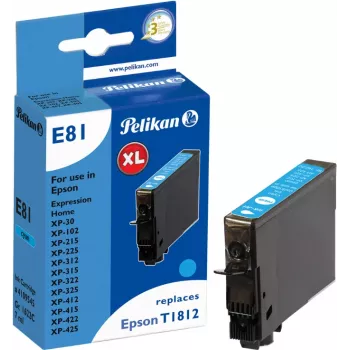 Pelikan suderinama rašalo kasetė, skirta Epson T1812, Cyan, 4,6 ml, 180 puslapių