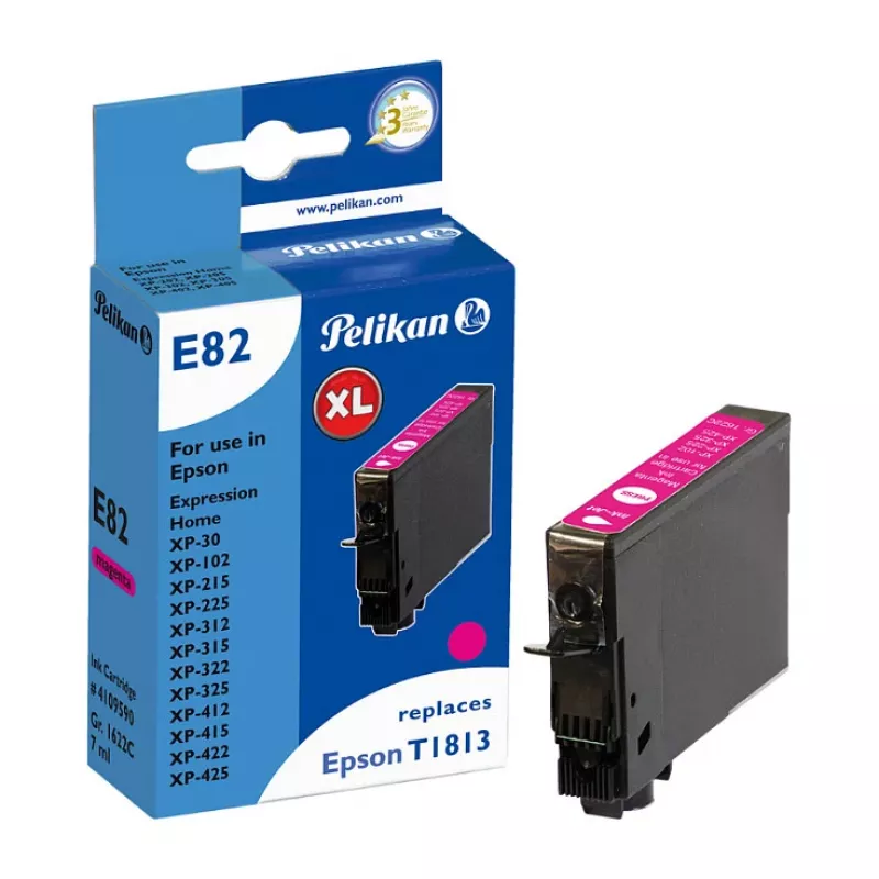 Pelikan Compatible Ink Cartridge for Epson T1813 Magenta (4,5 ml, 180 Pages) - 1021430728