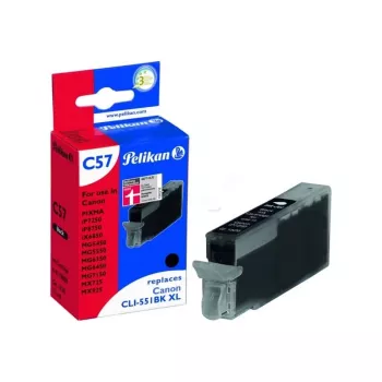 Pelikan rašalinė kasetė, skirta Canon CLI-551BK XL, juoda, didelės talpos, suderinama