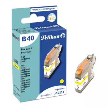Pelikan suderinama rašalo kasetė Brother LC223Y geltona