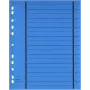 WEKRE 50 Index Dividers A4 Blue 4-Hole Punched Cardboard 160 gsm