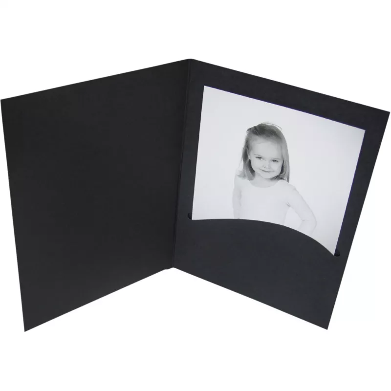 DAIBER Profi-Line Portrait Folders 13x18 Black - 100 Pack