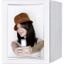 Daiber 1x125 Passepartouts 13x18 Endless, White/Grey Brush Stroke