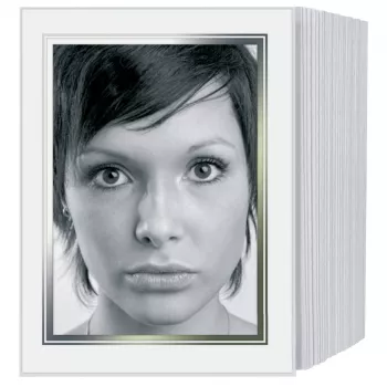 DAIBER 1x125 Passepartouts 13x18 cm White Picture Mats for 9x13 Photos