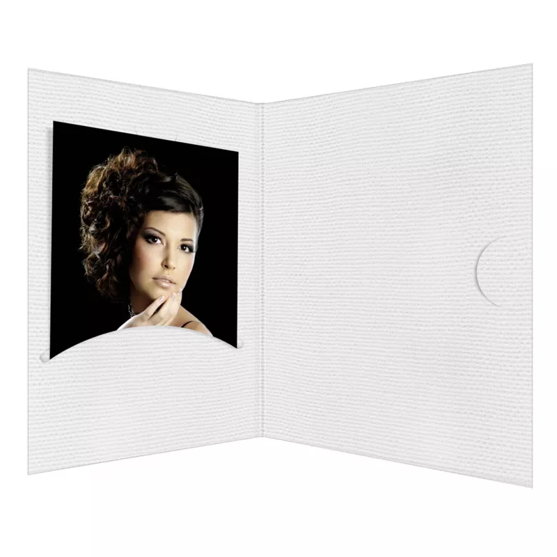DAIBER Opti-Line Portrait Folders 10x15 cm White (100 Pack)