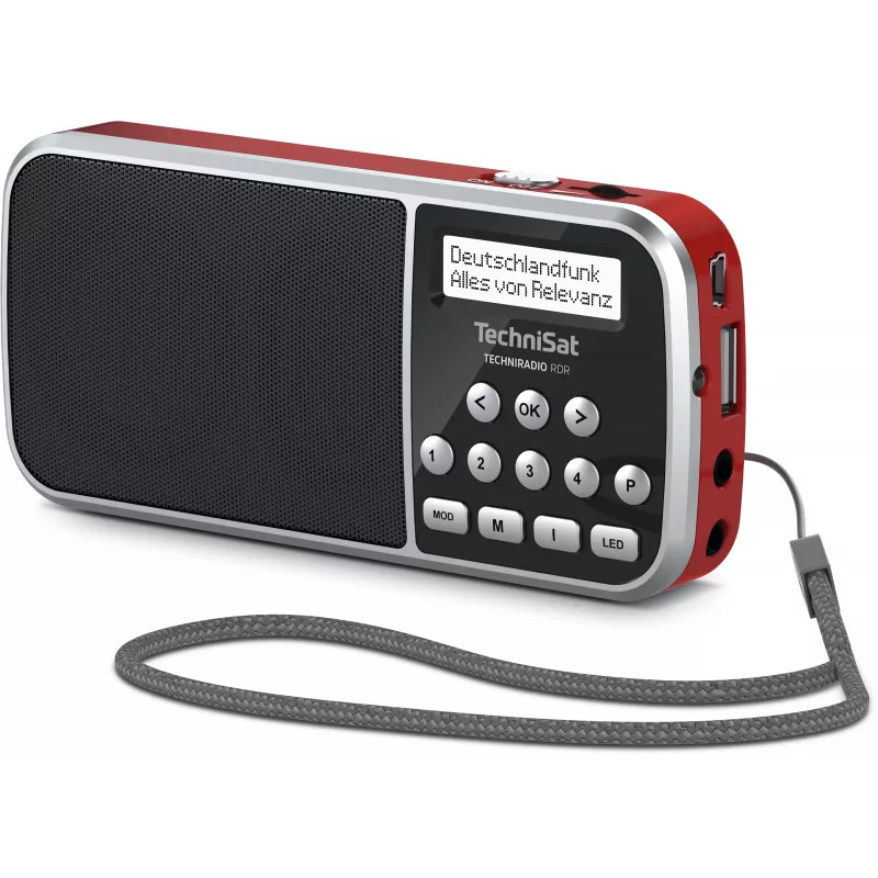 TechniSat TechniRadio RDR DAB+ FM nešiojamas radijas Raudonas