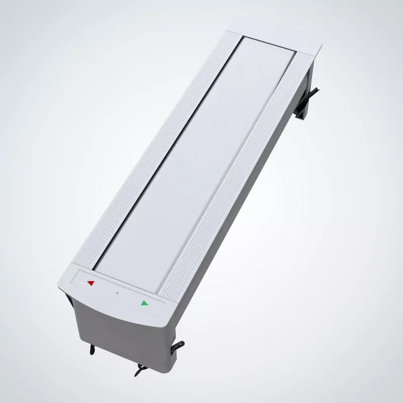 Kindermann CablePort Turn stalviršinis įleidžiamas blokas su 2 Schuko lizdais, 2 RJ45 CAT6, 2 HDMI, 1 USB-A 3.0, 360° sukimu, sidabrinis/juodas