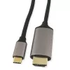 KINDERMANN USB-C į HDMI adapterio laidas, 5 m, juodas (WLZ-4423 L=5m)