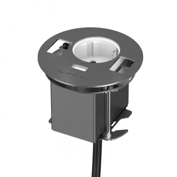Kindermann CablePort table³ Flush-Mount Table Connection Unit, Silver