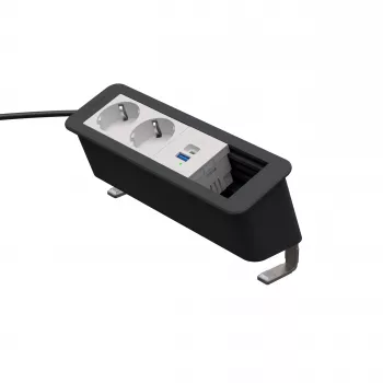 Kindermann CP Office Desk 4-F 2x Schuko 1x USB-A/C Įkrovimo Modulis (7550000222)