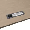 Kindermann CP Office Frame 4-Fach 3 x Power Socket Desktop Connectivity Hub Sidabrinis