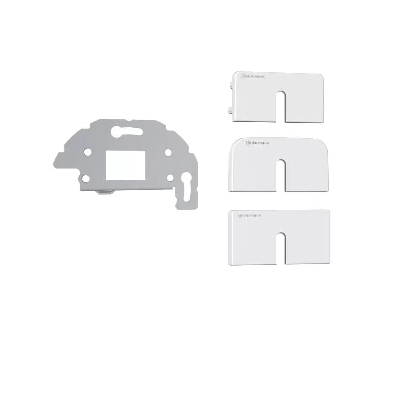 Kindermann Konnect Design Click Outlet Bezel Pure White RAL 9010 2-Port Keystone