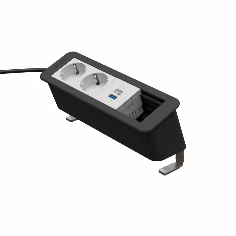 Kindermann CP Office Desk Power Module 4-Fold 2x Schuko 1x USB-C PD 60W (7550000232)