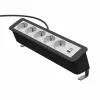 Kindermann CP Office Desk Power Strip 5x Schuko 1x USB-A 3m Black