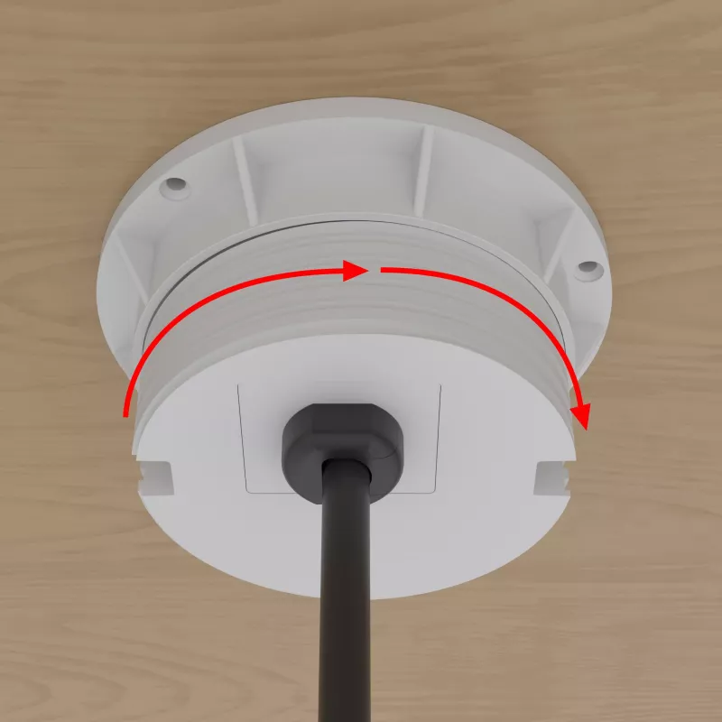 Kindermann CablePort Table White (STS-R90-2 weiß) - Stalo jungčių panelis su 2x Schuko lizdais