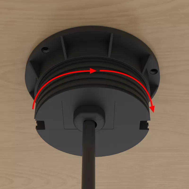 Kindermann CablePort Table Black (STS-R90-2 blac) - Korpusas stalo jungčių dėžutei