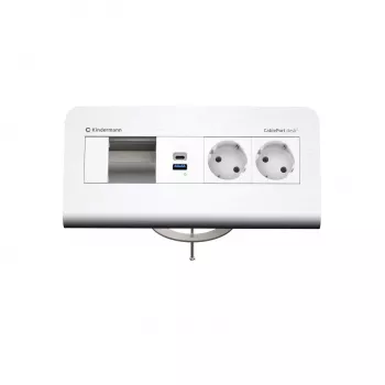 Kindermann CP desk² 80 4 lizdų 2x Power USB stalviršio jungčių panelė