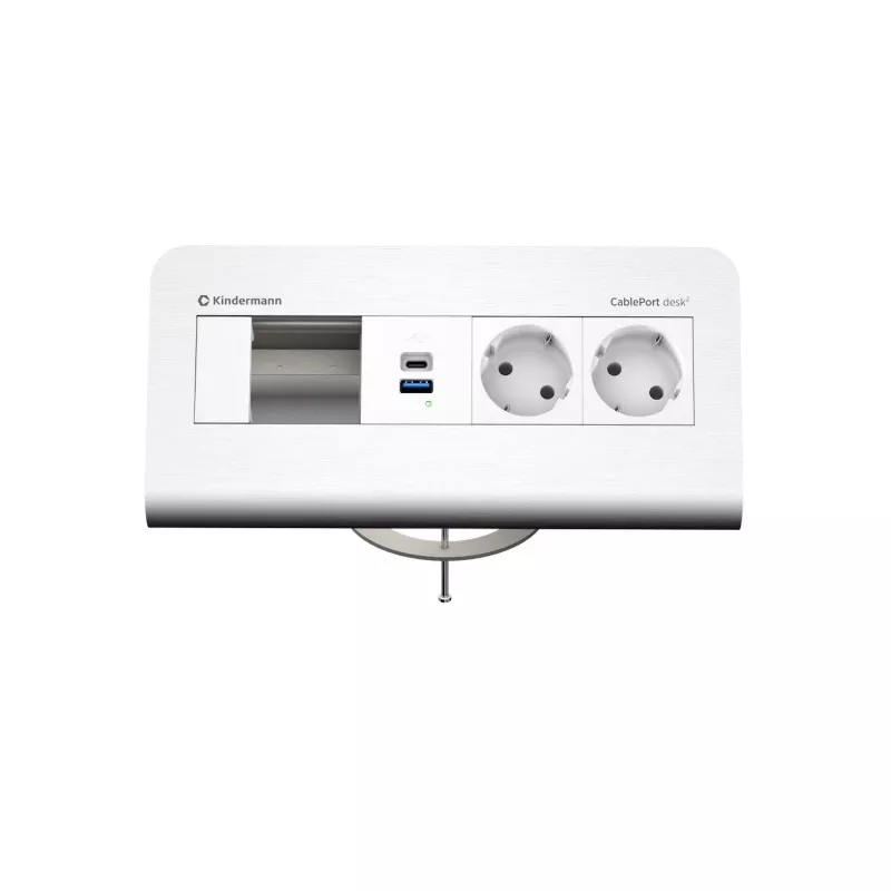 Kindermann CP desk² 80 4 lizdų 2x Power USB stalviršio jungčių panelė