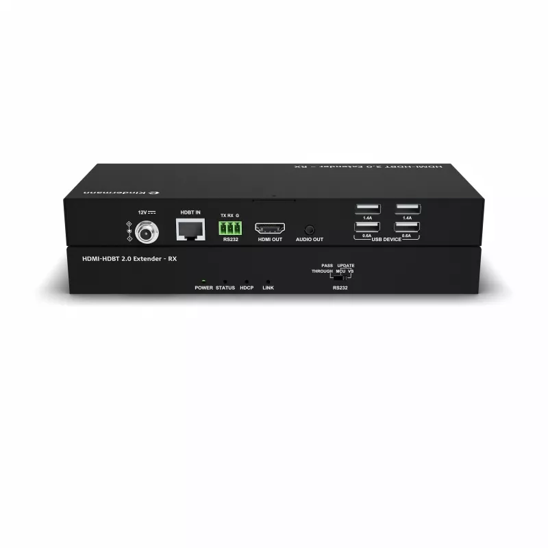 Kindermann HDMI-HDBT 2.0 prailgintuvas – imtuvas – RS-232 – USB 2.0